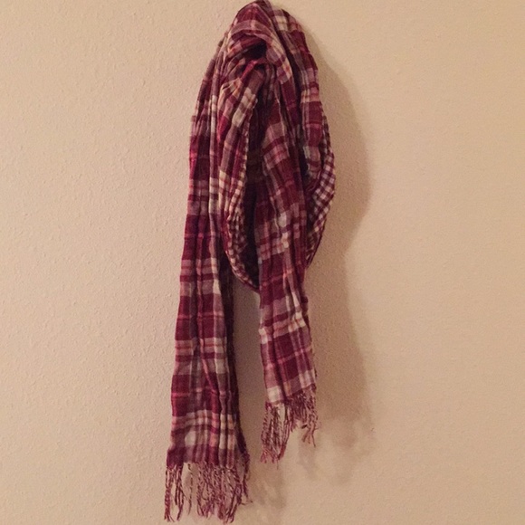 Aeropostale Accessories - Red, White & Light Pink Plaid Scarf Aeropostale Accessories - Red, White & Light Pink Plaid Scarf
